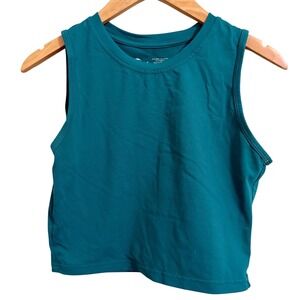 ZYIA ACTIVE Teal Crop Tank Top Athletic‎ Athleisure Women's Size L